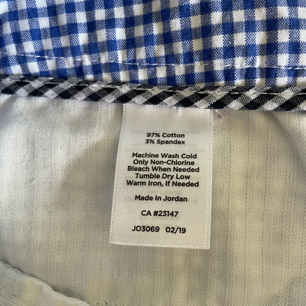 Talbots Blue and White Gingham Capris, Size 10
